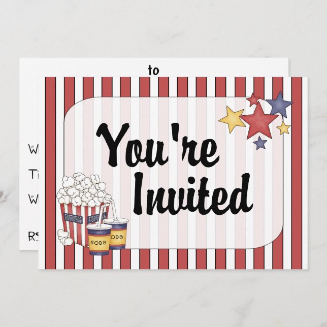 Movie Night Invitation (Front/Back)