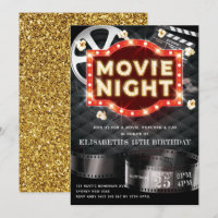Movie Night Luxury Gold Glitter