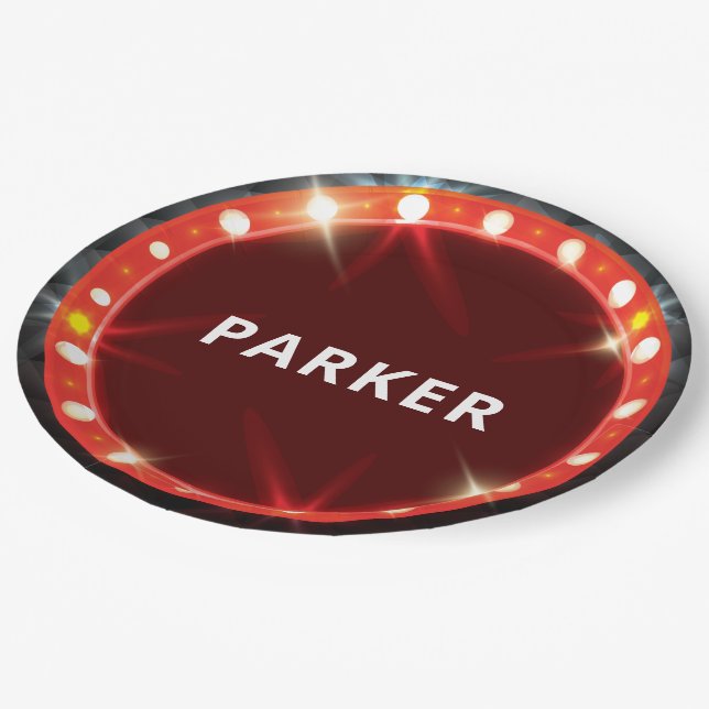 Movie Night Luxury Paper Plate (Angled)