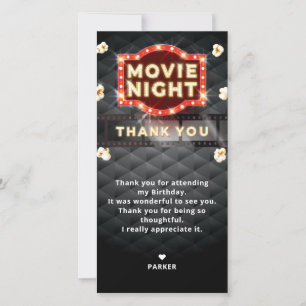 Movie Night Luxury Thank You Card