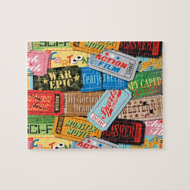 Movie Night Multi-Ticket Puzzle (Horizontal)