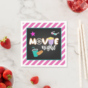 Movie Night Napkin - Girl
