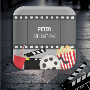 MOVIE NIGHT PAPER PLATE