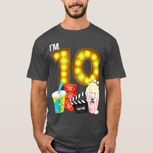 Movie Night Party 10th Birthday Movie Theme Kids B T-Shirt