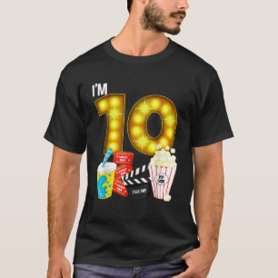 Movie Night Party 10th Birthday Movie Theme Kids B T-Shirt