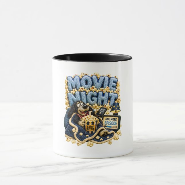 Movie Night Please Pause Funny Cosy Mug (Center)