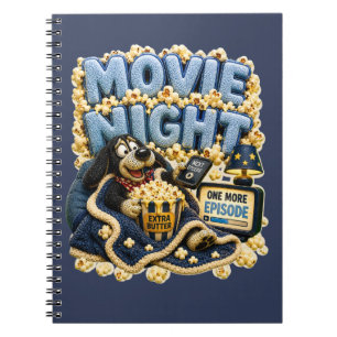 Movie Night Please Pause Funny Cosy Notebook