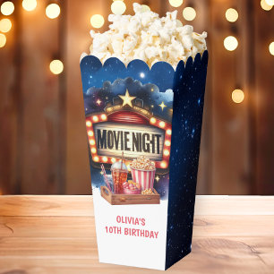 Movie Night Popcorn Kids Birthday Favour Box