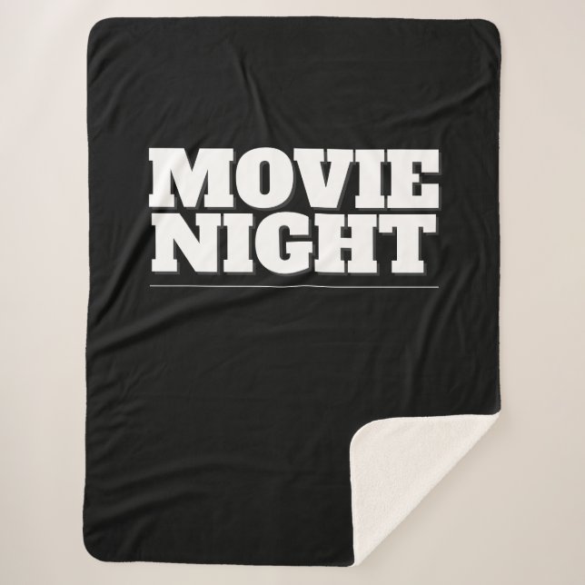 Movie Night Sherpa Blanket (Front)
