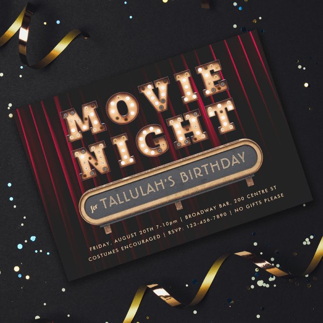 Movie Night Summer or Birthday Party Invitation (Creator Uploaded)