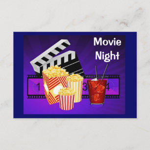 movie night theatre screen invitation