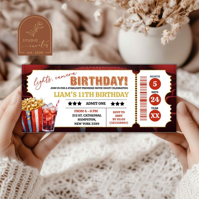 Movie Night Ticket Birthday (Creator Uploaded)