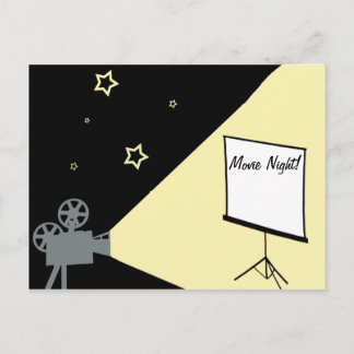 movie night under the stars postcard