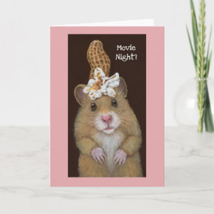 Movie Night? with Lester the hamster card