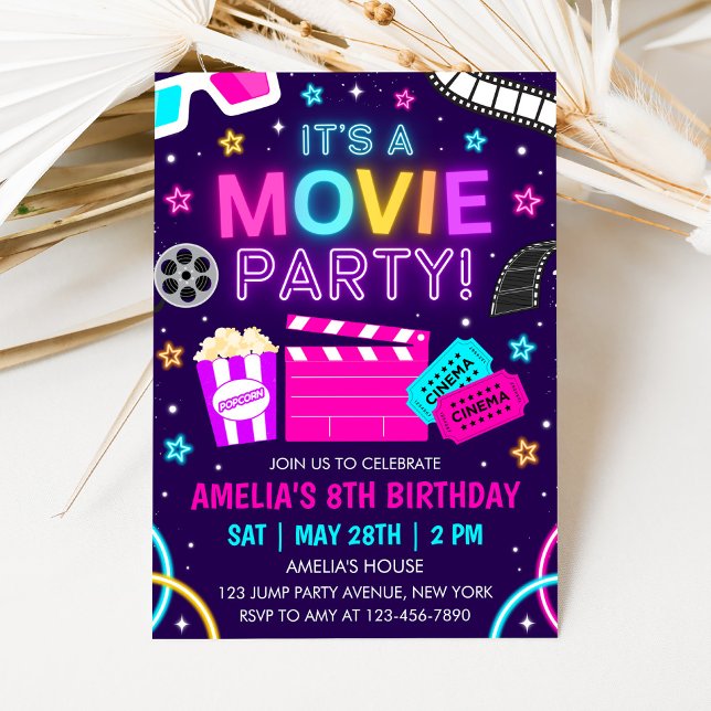 Movie Party Birthday Invitation (Creator Uploaded)