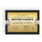 Movie Party Birthday Party Admission Gold Ticket
