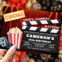 Movie Party invitation, Movie Evening