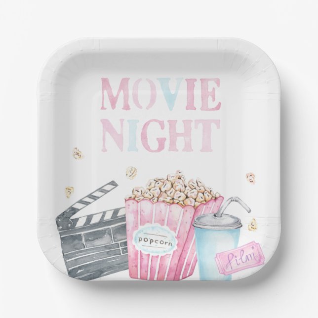 Movie Party Paper Plates (Front)