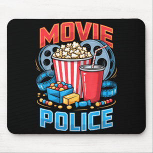 Movie police film movie food night snack popcorn mouse pad
