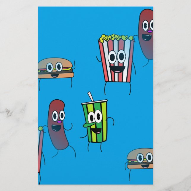 movie popcorn stationery (Front)