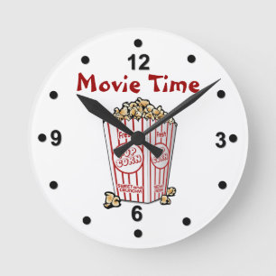 Movie Popcorn Wall Clock