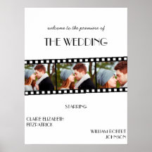 Movie Poster Film Strip Wedding Welcome Sign