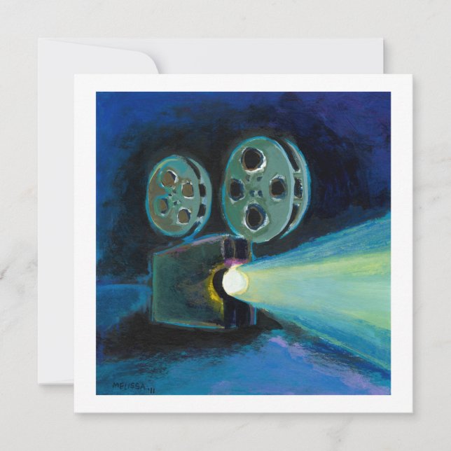 Movie projector colourful expressive painting art announcement (Front)