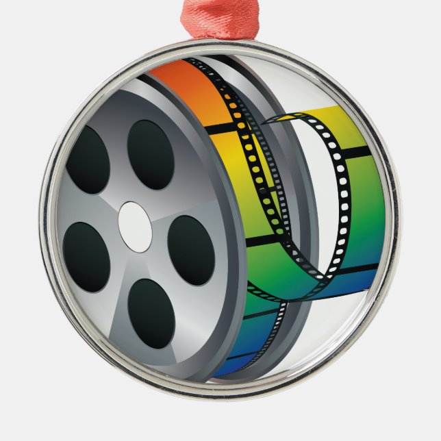 Movie Reel 2 Metal Tree Decoration (Front)