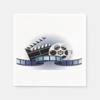 Movie Reel and Clapperboard Paper Napkins