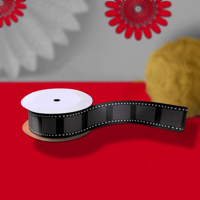 Movie Reel Hollywood Movie Theme Birthday Party Satin Ribbon (Creator Uploaded)