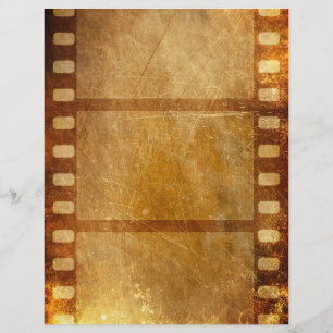 MOVIE REEL OLD-FASHIONED GRUNGE GOLD BACKGROUND DI FLYER