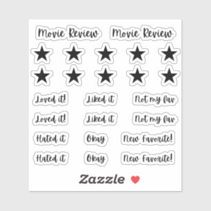 Movie Review Movie Journal Stickers