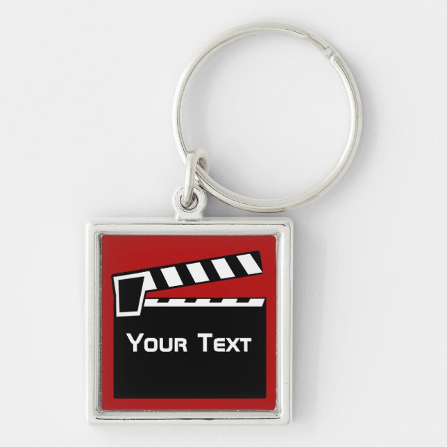 Movie Slate Clapperboard Luggage Laptop Zip Pull Key Ring (Front)