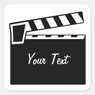 Movie Slate Clapperboard Square Sticker