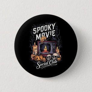 Movie Social Club Vintage Tv Halloween Horror Art 6 Cm Round Badge
