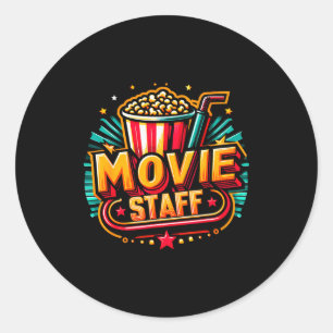 Movie Staff Party Night Behind The Scene Awesomene Classic Round Sticker