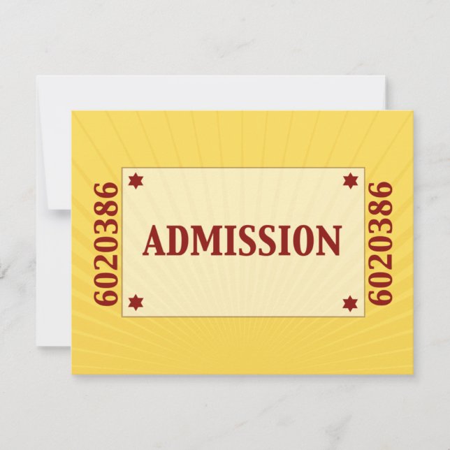 Movie Star Bar Mitzvah Reply RSVP Yellow Blue (Front)