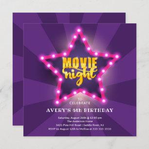 Movie Star Birthday Invitation