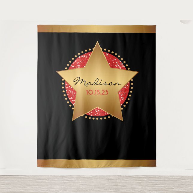 MOVIE STAR HOLLYWOOD BROADWAY Photo-Op Backdrop Tapestry (Front)