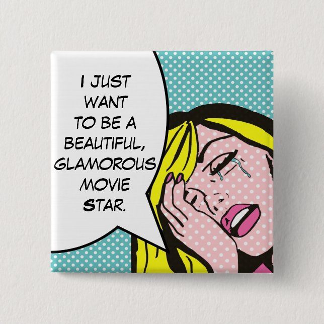 Movie Star Pop Art Button (Front)