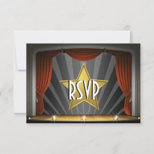 Movie Star Sweet Sixteen RSVP Card