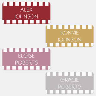 Movie Strip Ruby Pink Color Coded Clothing Name