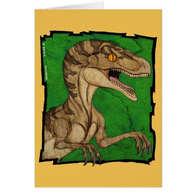 Movie style vintage velociraptor (Front)