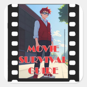 Movie Survival Guide Mascot Square Sticker
