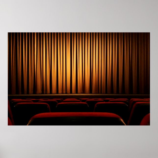 Movie theater curtain theatre movie poster (Front)