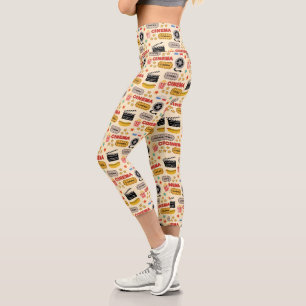 Movie Theater Fun Pattern Capri Leggings