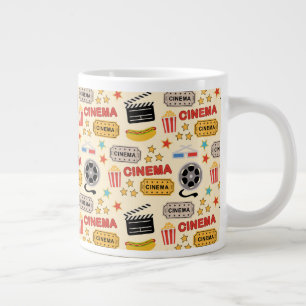 Movie Theater Fun Pattern Large Coffee Mug