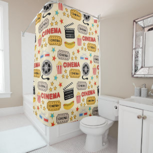 Movie Theater Fun Pattern Shower Curtain