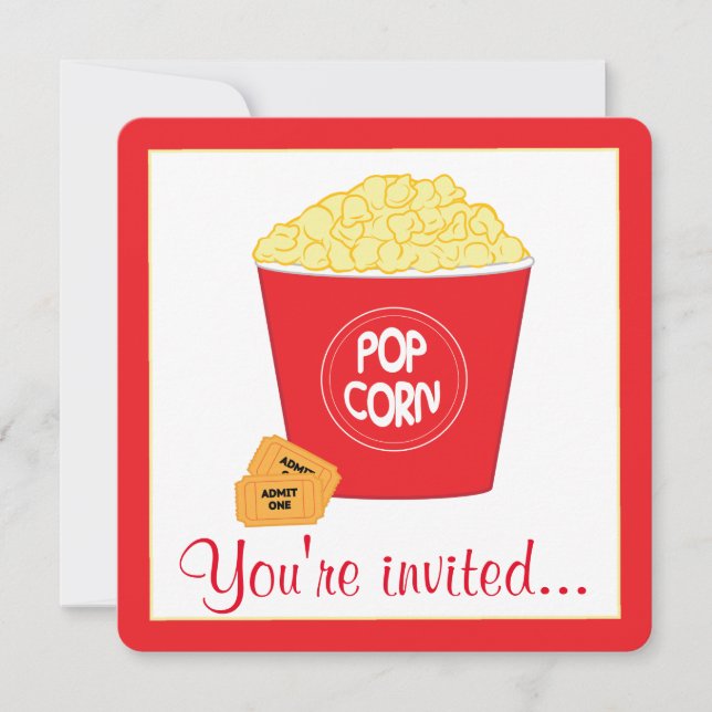 Movie Theatre Birthday Invitation (Front)