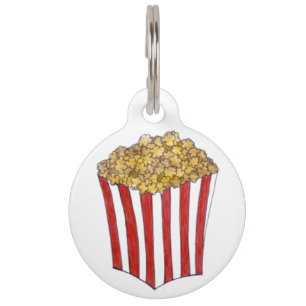 Movie Theatre Buttered Popcorn Caramel Corn Foodie Pet Tag
